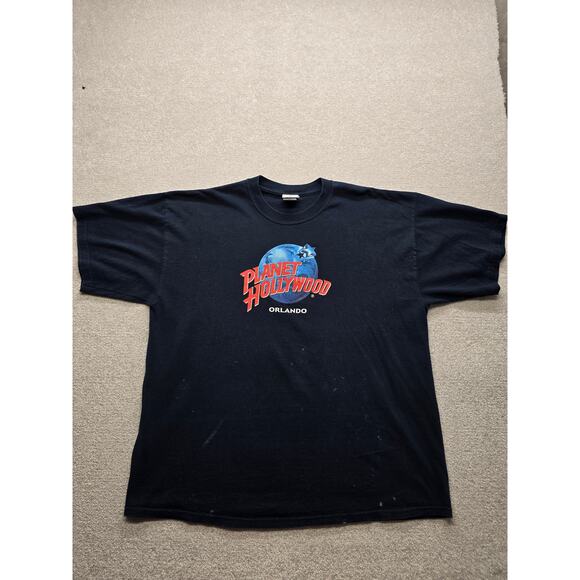 Vintage Trashed Planet Hollywood Orlando Men's Size 2xl Y2K - Picture 1 of 6